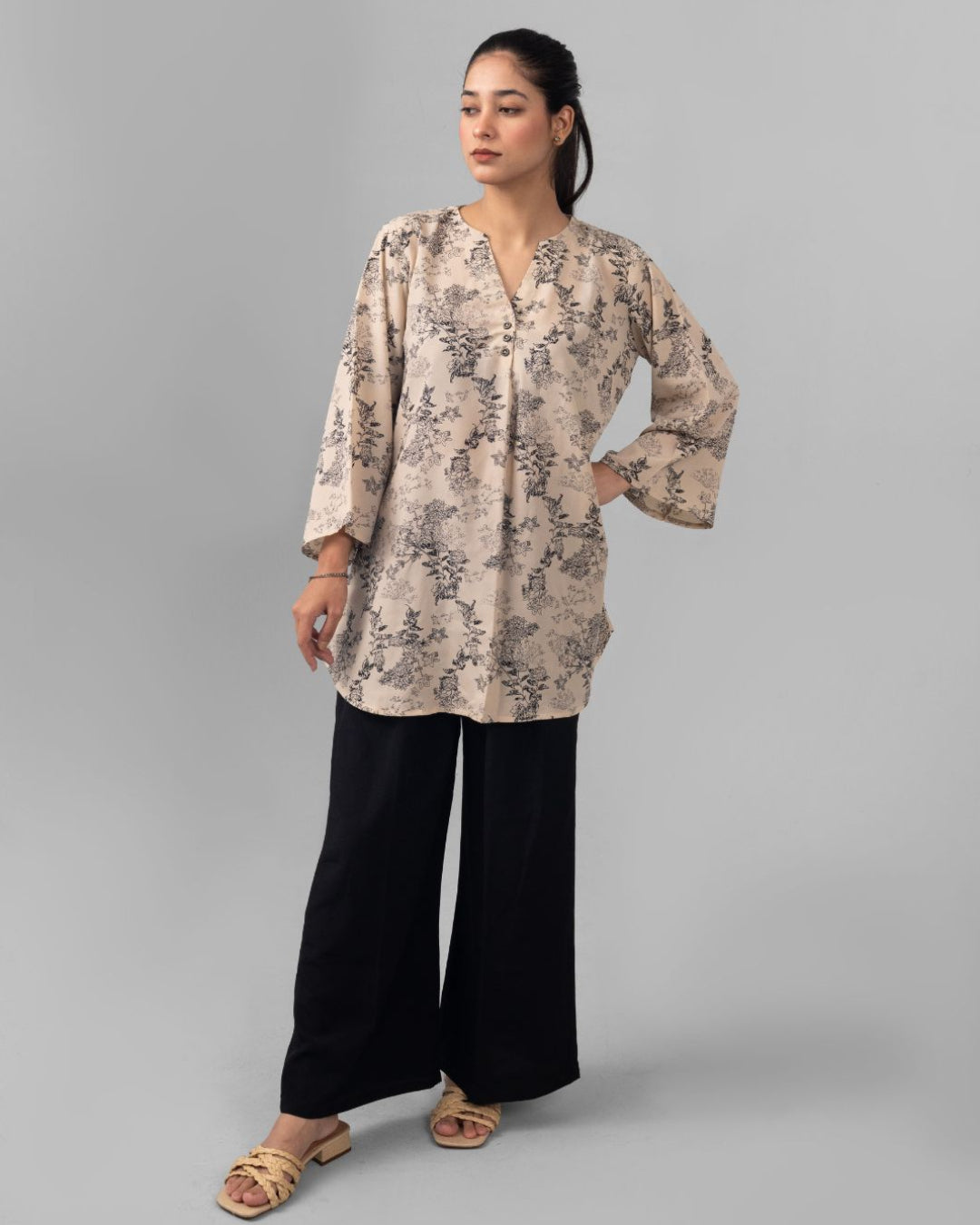 Botanicals culottes with side pockets - ELYRA