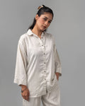 White shamooze shirt with collar - ELYRA