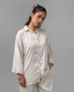White shamooze shirt with collar - ELYRA