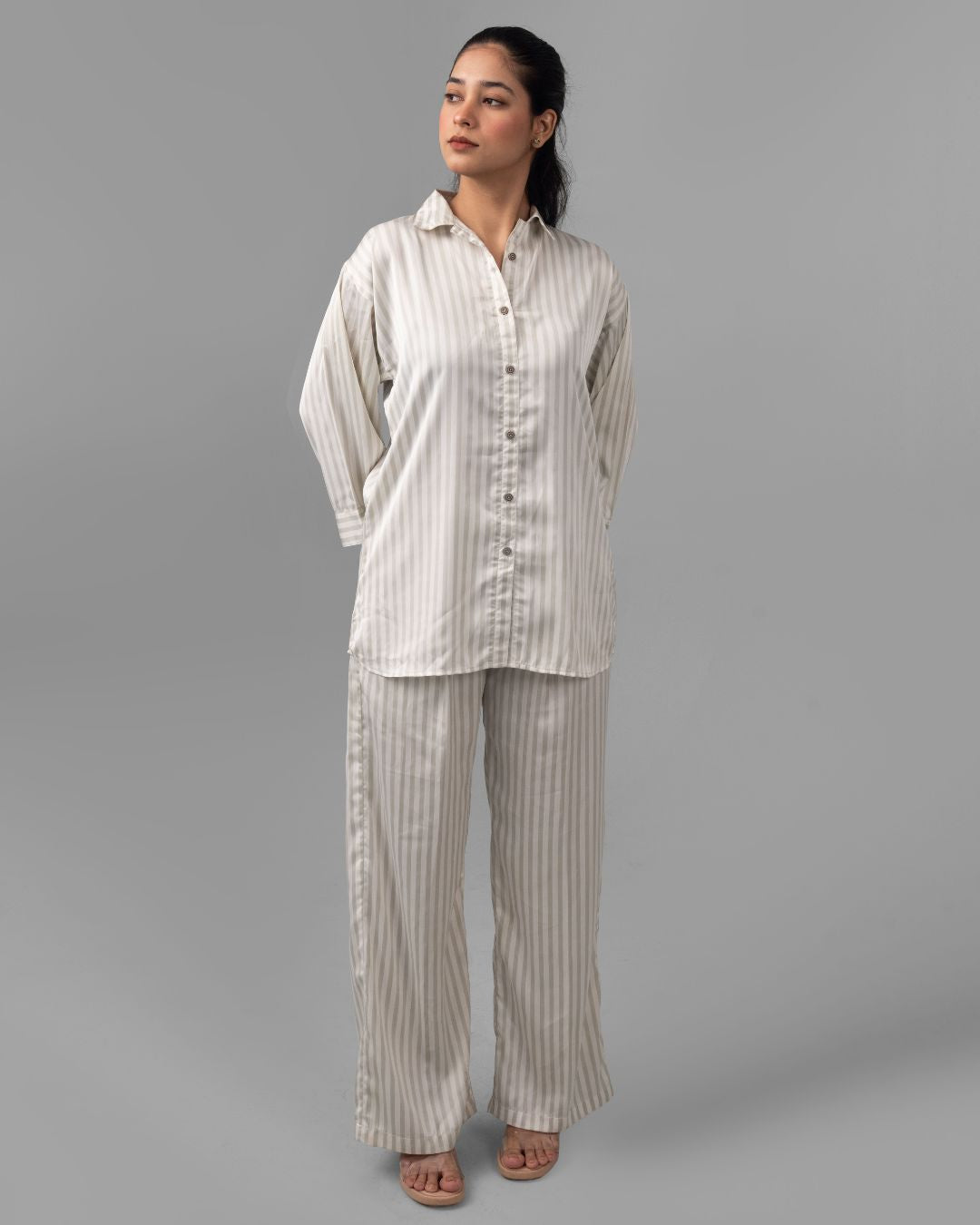The Line white shamooze shirt for women - ELYRA