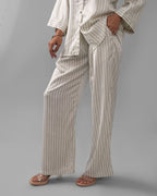 The Line white trousers with side pockets - ELYRA